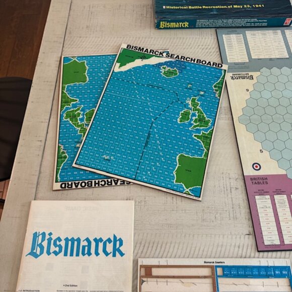 Rare, vintage 1978 Avalon Hill Bismark - Picture 3 of 11